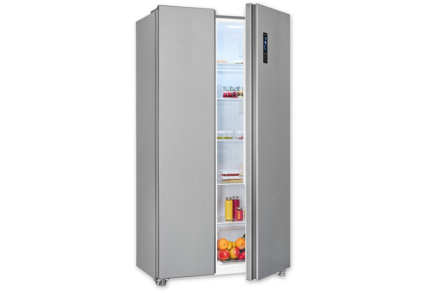 exquisit Side-by-Side SBS546-040E, 177 cm hoch, 90 cm breit, verstellbare Glasablage, No-Frost, elektronische Temperaturregelung Bild 5