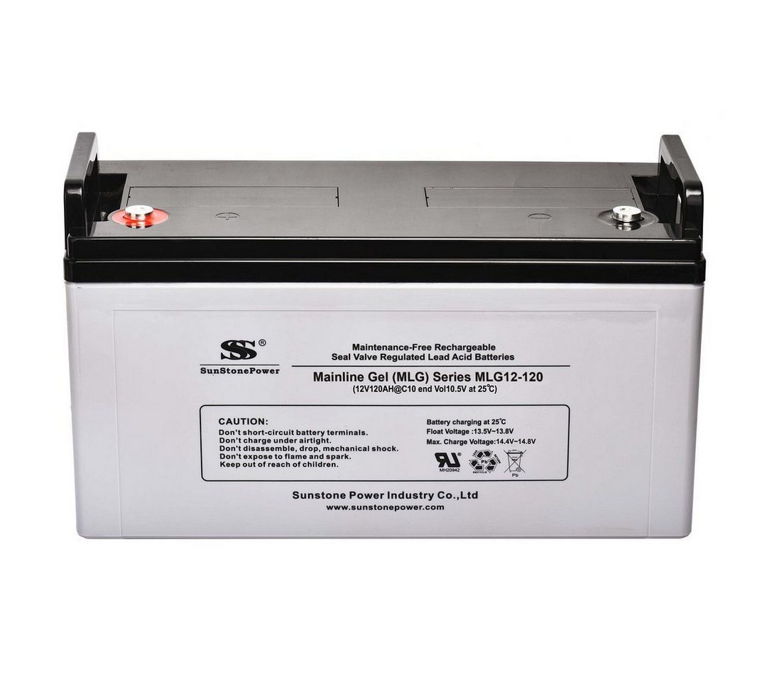 Sunstone Power 12V 120AH Gel Solar Speicher für Inselanlagen USV Notstrom, 0% MWST Bleiakkus, wiederaufladbar, wartungsfrei, zyklenfest Bild 5