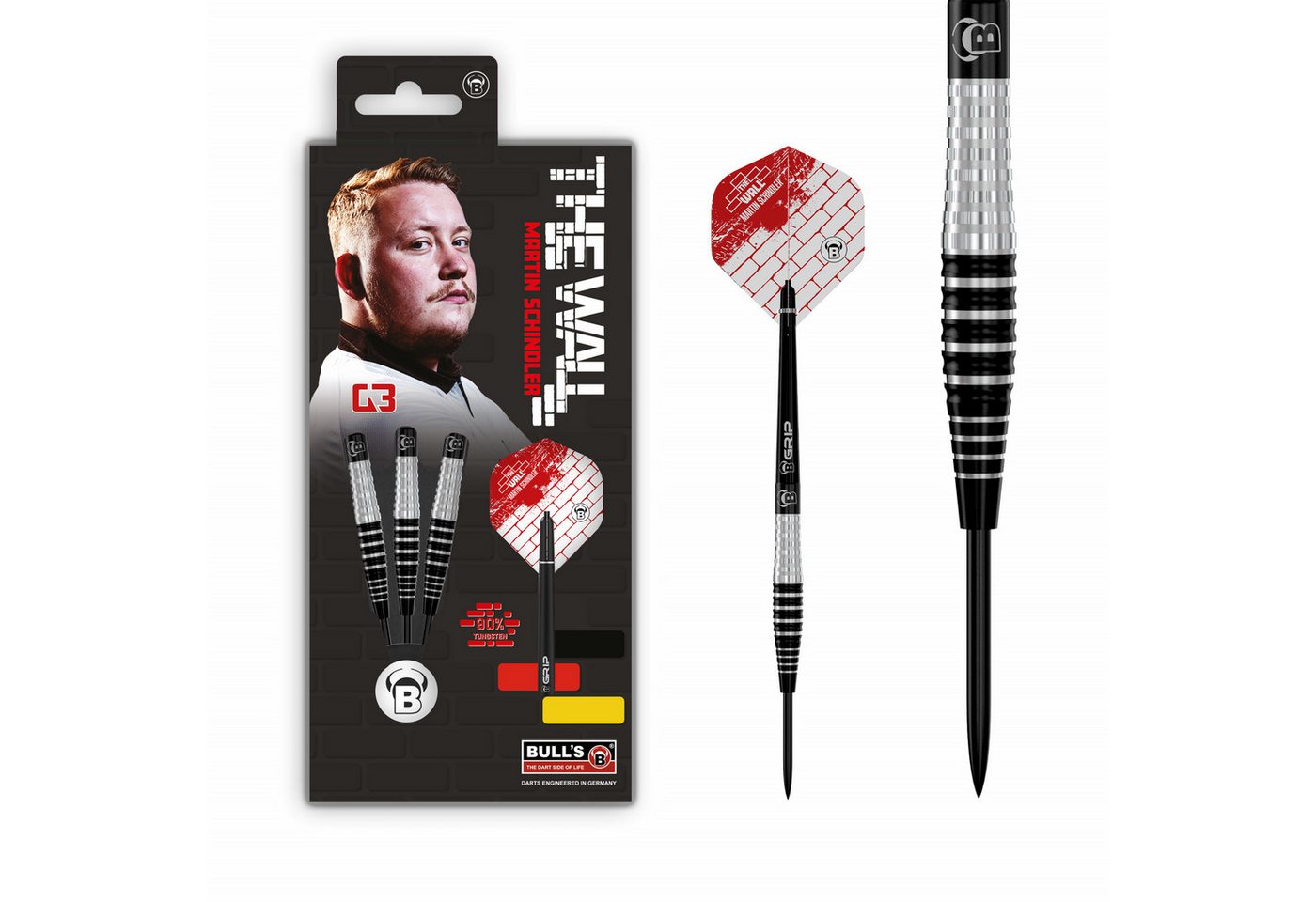 BULL'S Dartpfeil Martin Schindler Generation 3 Steeldart 23g, Pro Dartpfeil Steel Dart Darts Bild 3