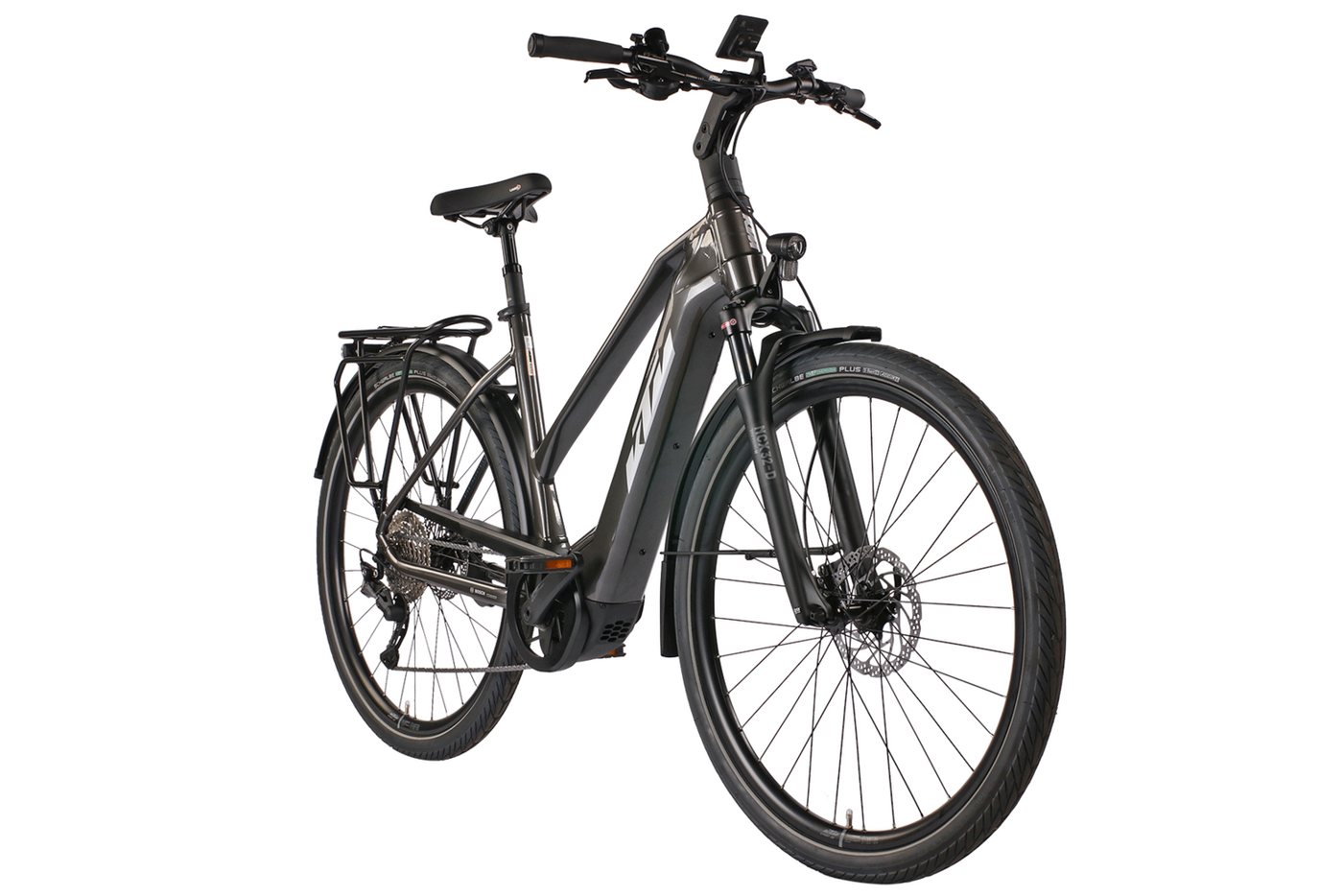 KTM E-Bike KTM Macina Style 740 750 Wh Damen Trapez grau 2025, 10 Gang Shimano Deore M4120-10 SGS shadow, Kettenschaltung, Bosch Performance Line CX smart System, 750 Wh