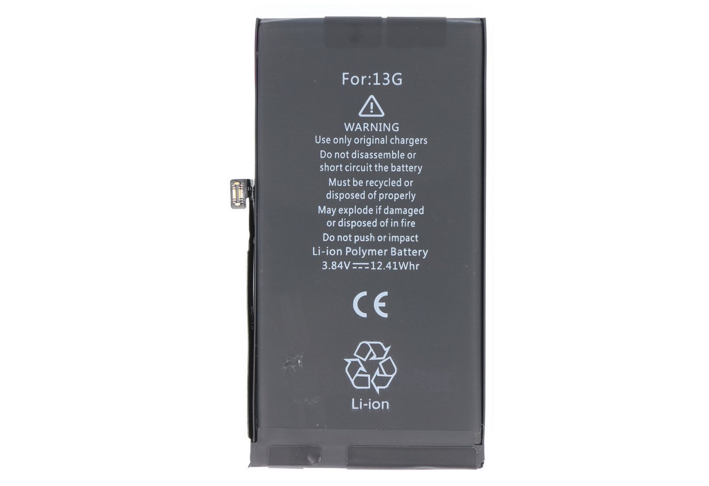 AccuCell Akku passend für Apple iPhone 13, Li-Polymer, 3,84V, 3227mAh, 12,4Wh, Akku 3227 mAh (3,8 V)