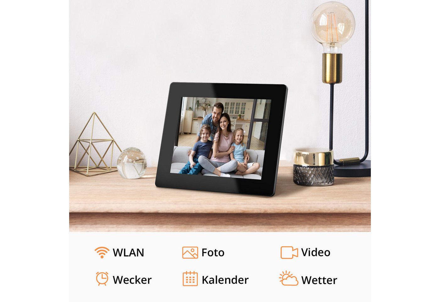 Dragon Touch Classic 8 schwarz Digitaler Bilderrahmen (20,3 cm/8 ", 1024 x 768 Pixel, 16 GB, WLAN & App-Übertragung) Bild 5
