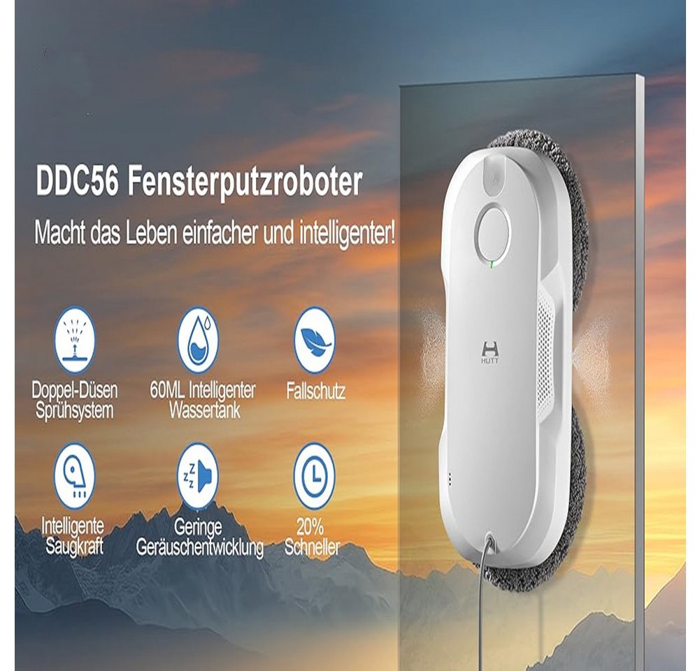 HUTT Fensterputzroboter DDC56 Elektrischer Fensterputzer Fensterputzroboter mit Sprühfunktion, Fensterputzroboter mit Sprühfunktion, Doppelter Wassertank Tank 60ml Bild 5