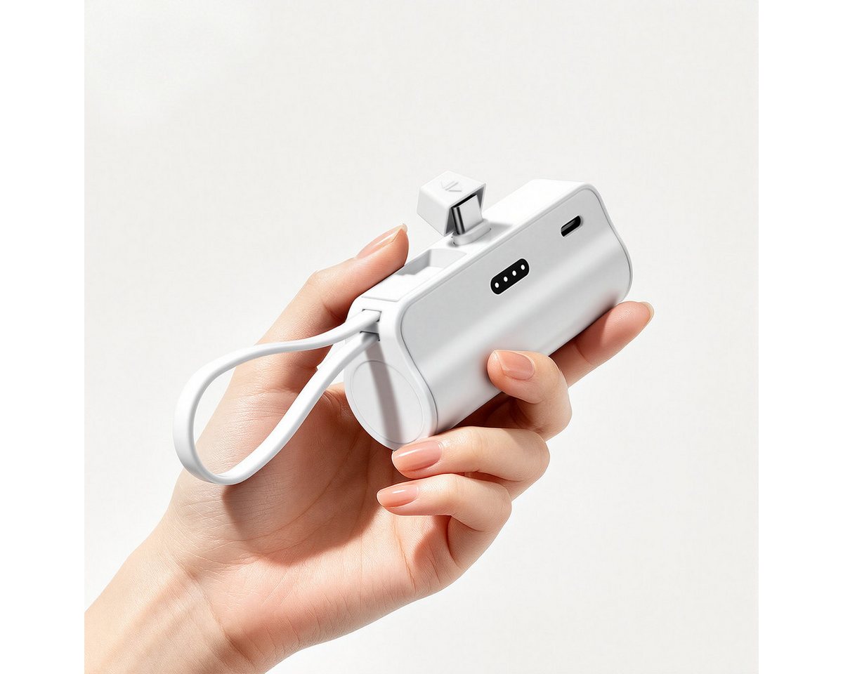 AeroAxis 2 in 1 5000mAh Powerbank Tragbar Ladegerät Externer Akku für Handy Powerbank 5000 mAh, Kompakt & Leicht, Ideal für Reisen,Outdoor Bild 2