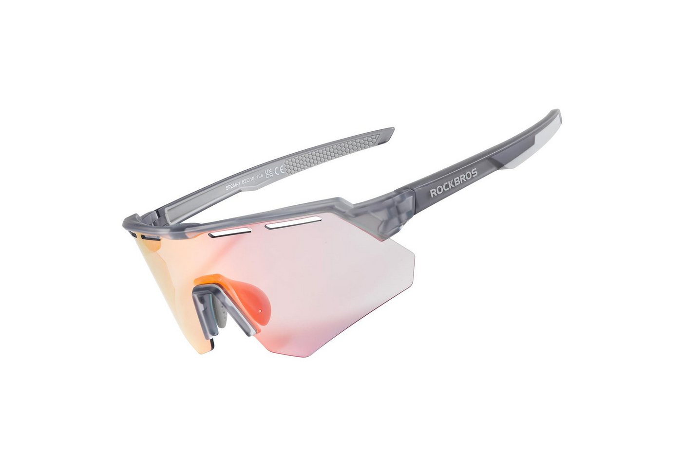 ROCKBROS Fahrradbrille Fahrradbrille Photochromatisch, (Dutdoor-Laufen Sport Rennrad Winddichte Brille, für Kurzsichtige Unisex), Photochrome Linsentechnologie Bild 4