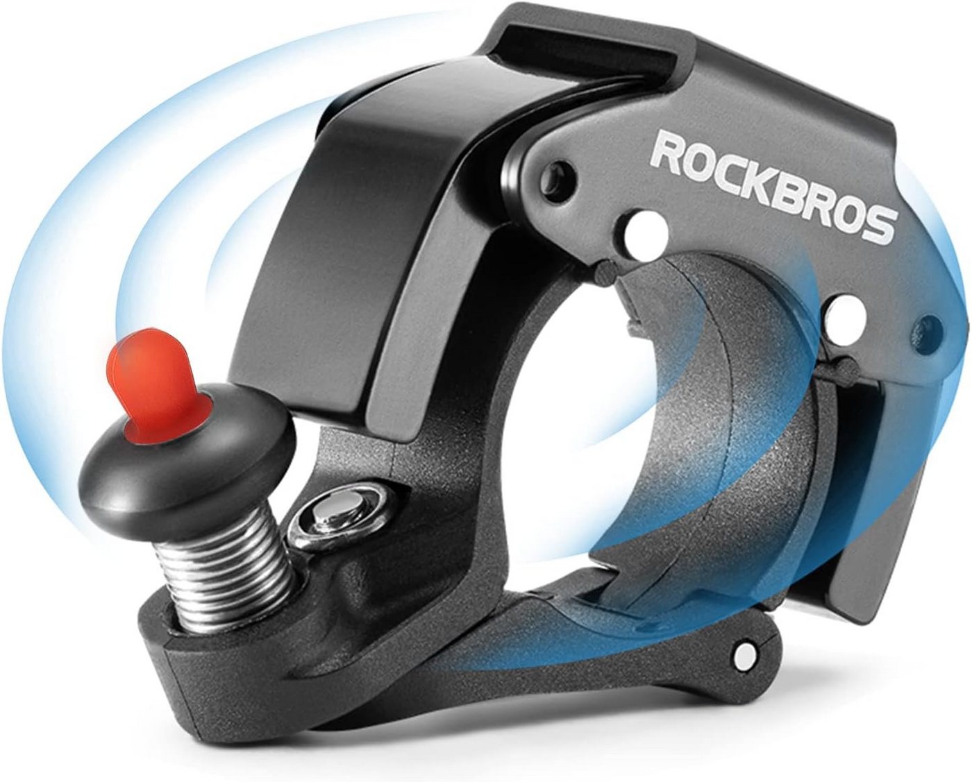 ROCKBROS Fahrradklingel Mini Fahrrad Klingel Lenkerklingel, (Fahrradglocke 100dB Laut, Innovativ Aluminiumlegierung Glocke) für Fahrrad Mountainbike Rennrad mit 22,2mm Lenker Bild 4