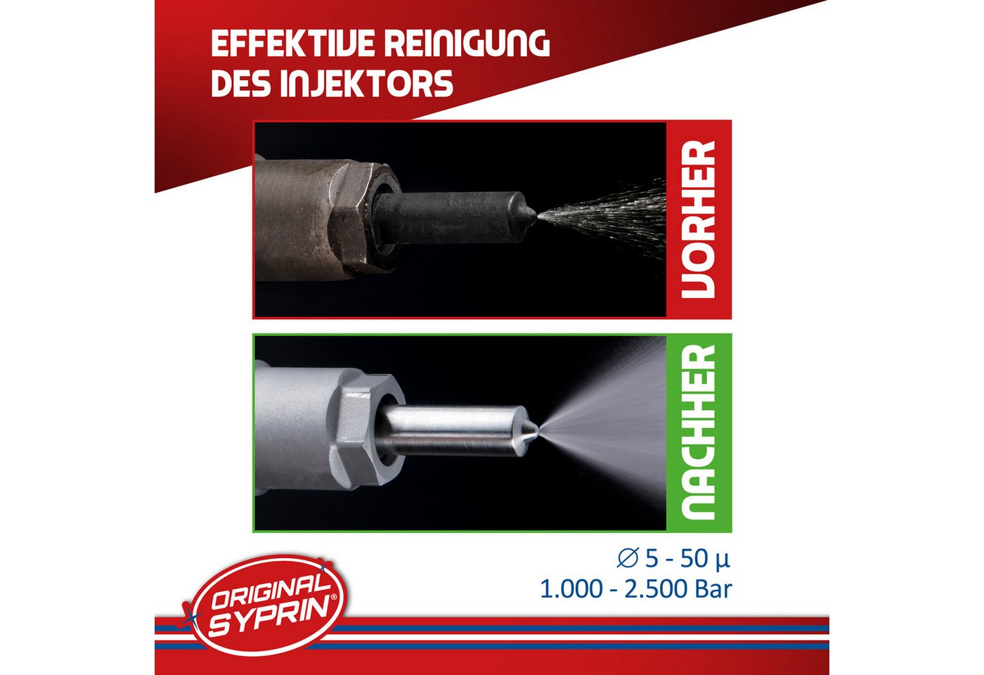 Original Syprin Diesel-Additiv Diesel Motor Systemreiniger l Injektor Reiniger 500ml, 1.5 l, (Diesel Motor Systemreiniger, 3-St) Reinigt das Dieselkraftstoffsystem Bild 2