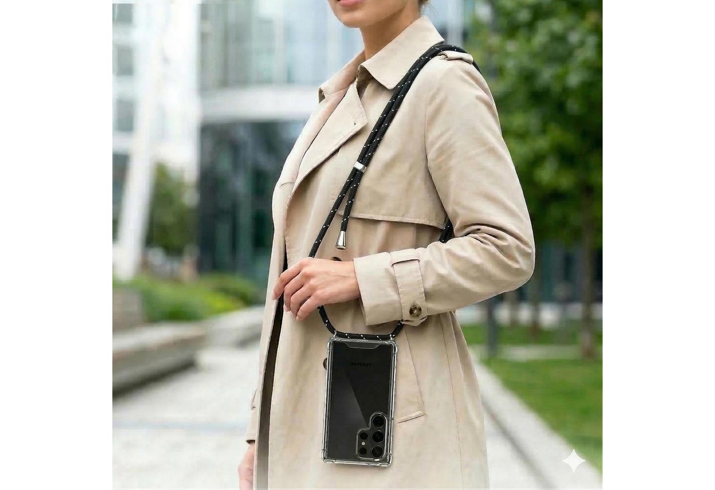 CoolGadget Handykette Handyhülle mit Handyband für Samsung Galaxy A56 5G 6,7 Zoll, Case zum Umhängen Kette Halsband Kordel mit Hülle für Samsung A56 5G Bild 5