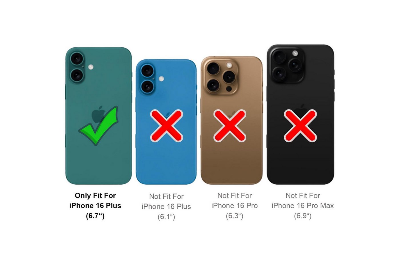 CoolGadget Handykette Handyhülle mit Handyband für Apple iPhone 16 Plus 6,7 Zoll, Case zum Umhängen Kette Halsband Kordel mit Hülle für iPhone 16 Plus Bild 2
