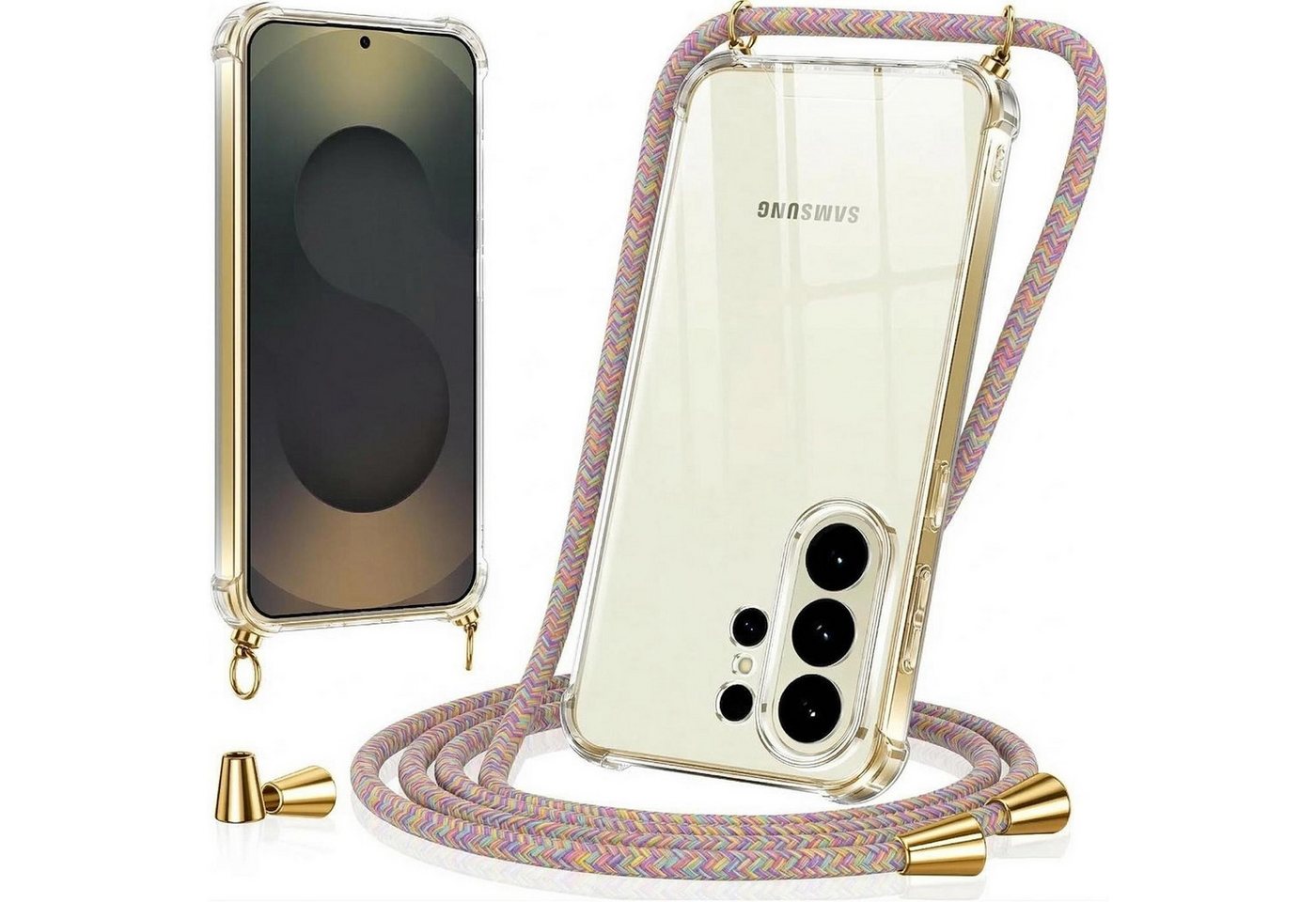 CoolGadget Handykette Handyhülle mit Handyband für Samsung Galaxy S24 6,2 Zoll, Case zum Umhängen Kette Halsband Kordel mit Hülle für Samsung S24 Bild 3