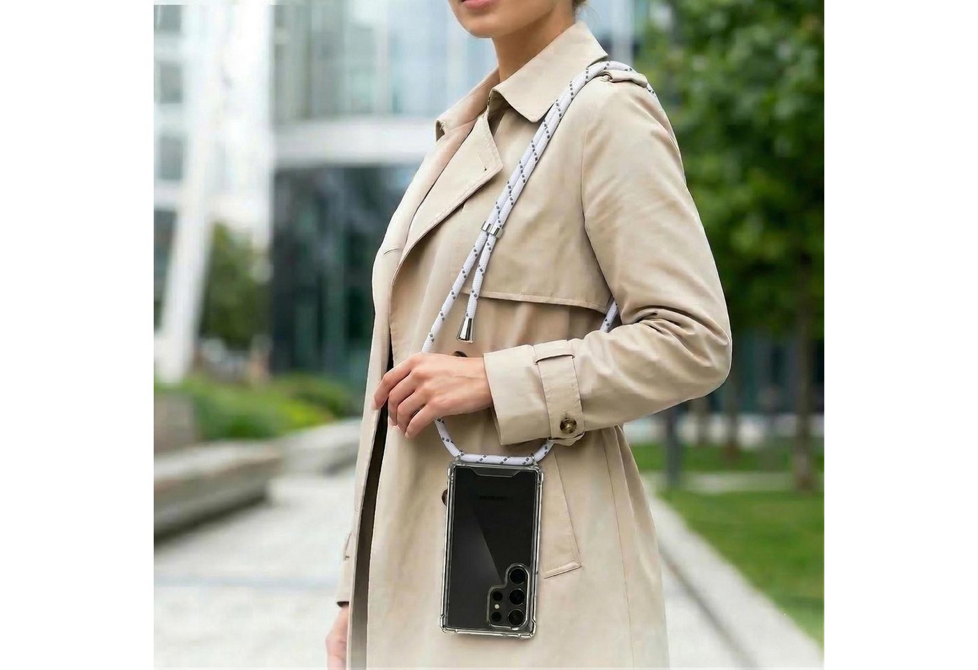 CoolGadget Handykette Handyhülle mit Handyband für Samsung Galaxy S26, Case zum Umhängen Kette Halsband Kordel mit Hülle für Samsung S26 Bild 2