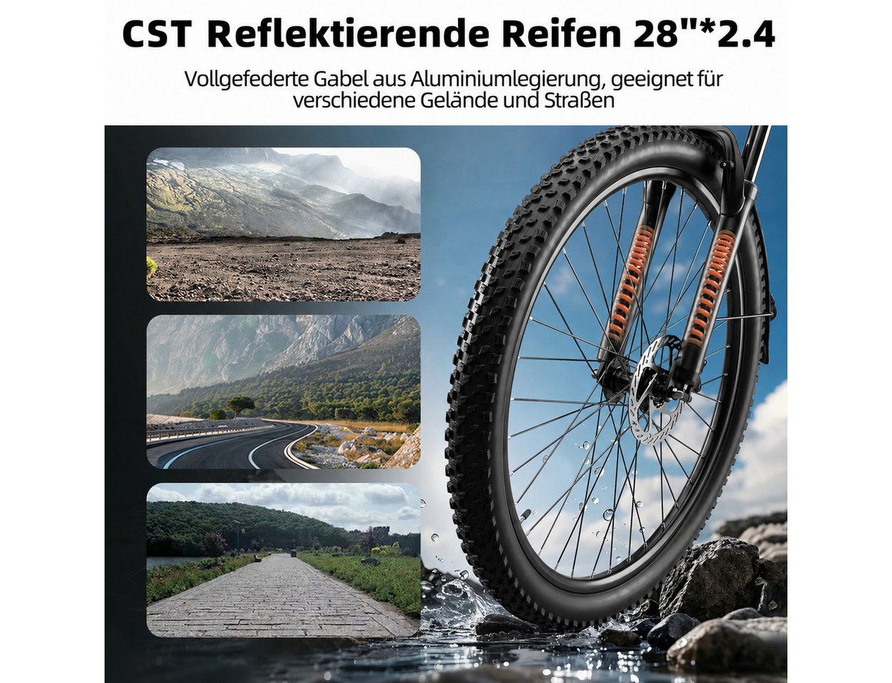 TTGO E-Bike Cityrad 28 Zoll, 110km, mit Federsattelstütze, Elektrofahrrad für Damen Herren, 7 Gang Shimano, Kettenschaltung, Heckmotor, 648 Wh, Komfort E-Bike mit Tiefeinstieg & Hydraulikbremsen