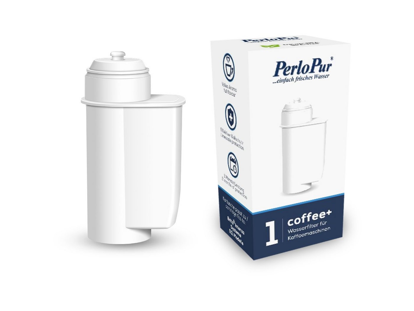 PerloPur Kalk- und Wasserfilter Coffee+ Pack 12 komp. mit Brita Intenza Filter Kaffeevollautomaten, Zubehör für Siemens EQ Series, TZ70003, Bosch TCZ7003, Brita Intenza Filter