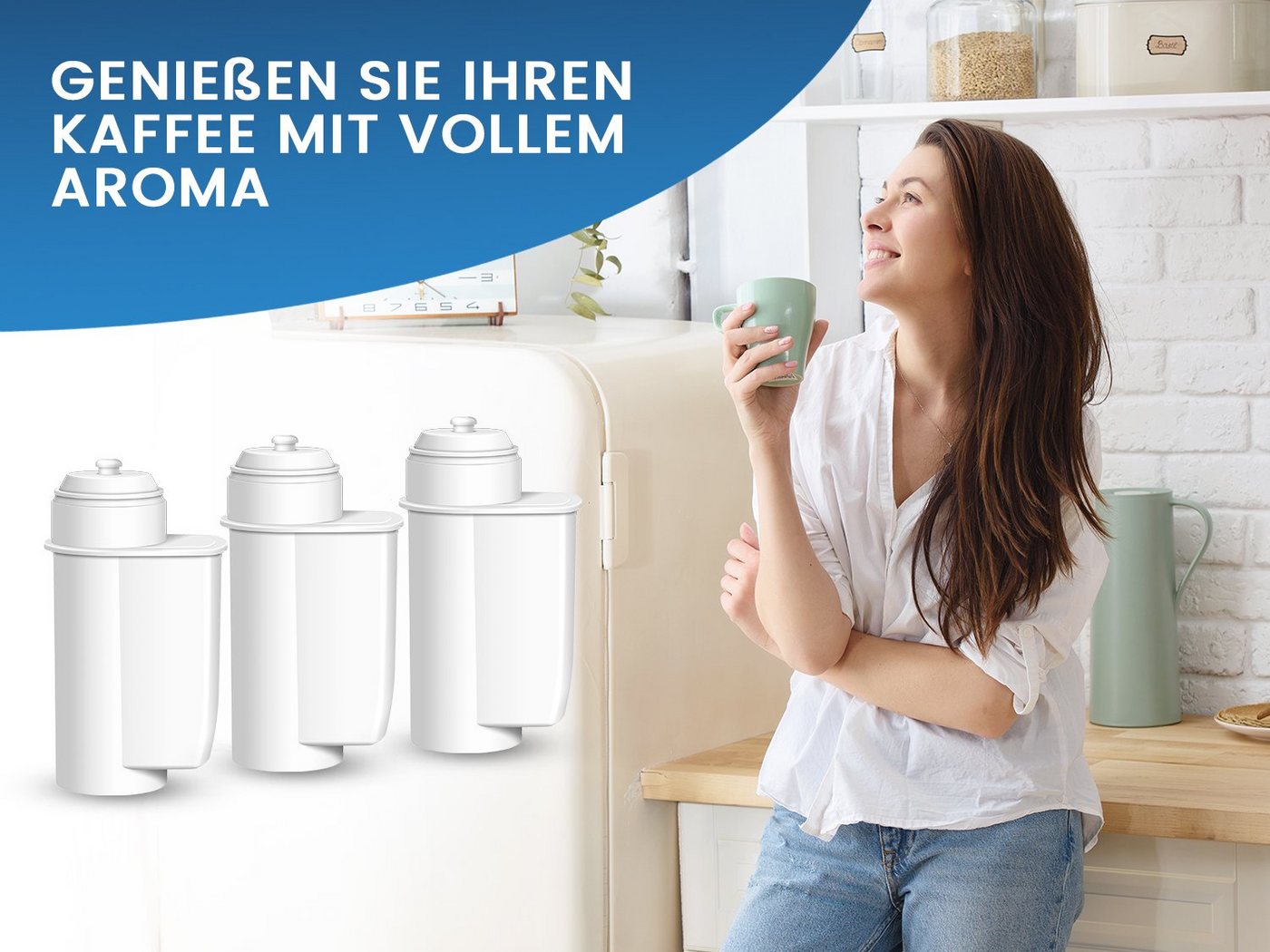 PerloPur Kalk- und Wasserfilter Coffee+ Pack 12 komp. mit Brita Intenza Filter Kaffeevollautomaten, Zubehör für Siemens EQ Series, TZ70003, Bosch TCZ7003, Brita Intenza Filter Bild 2