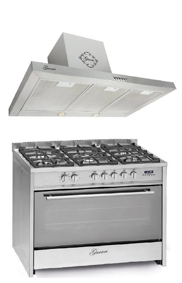 GURARI Gas-Standherd GCH E 911 X+ GCH F 461 IS 9/3, mit 1-fach-Teleskopauszug, Gas Elektro Standherd 90 cm/ Range Coocker +Dunstabzugshaube 90 cm Bild 5