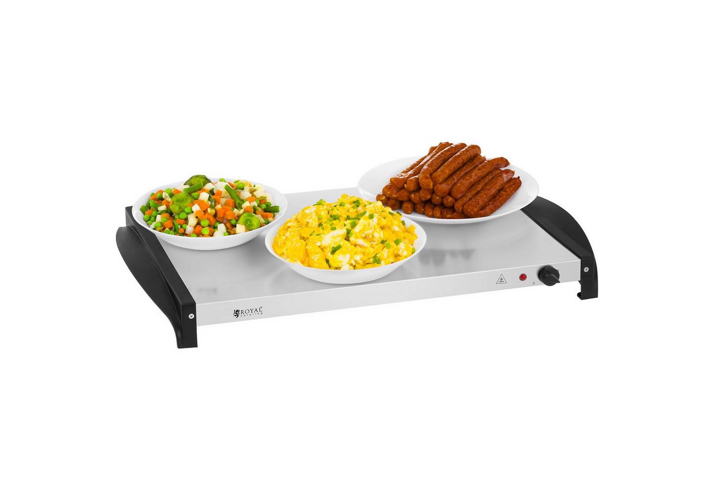 Royal Catering Warmhalteplatte Buffetwärmer 3 x 2L GN3 Behälter Heizplatte Wärmeplatte Speisenwärmer