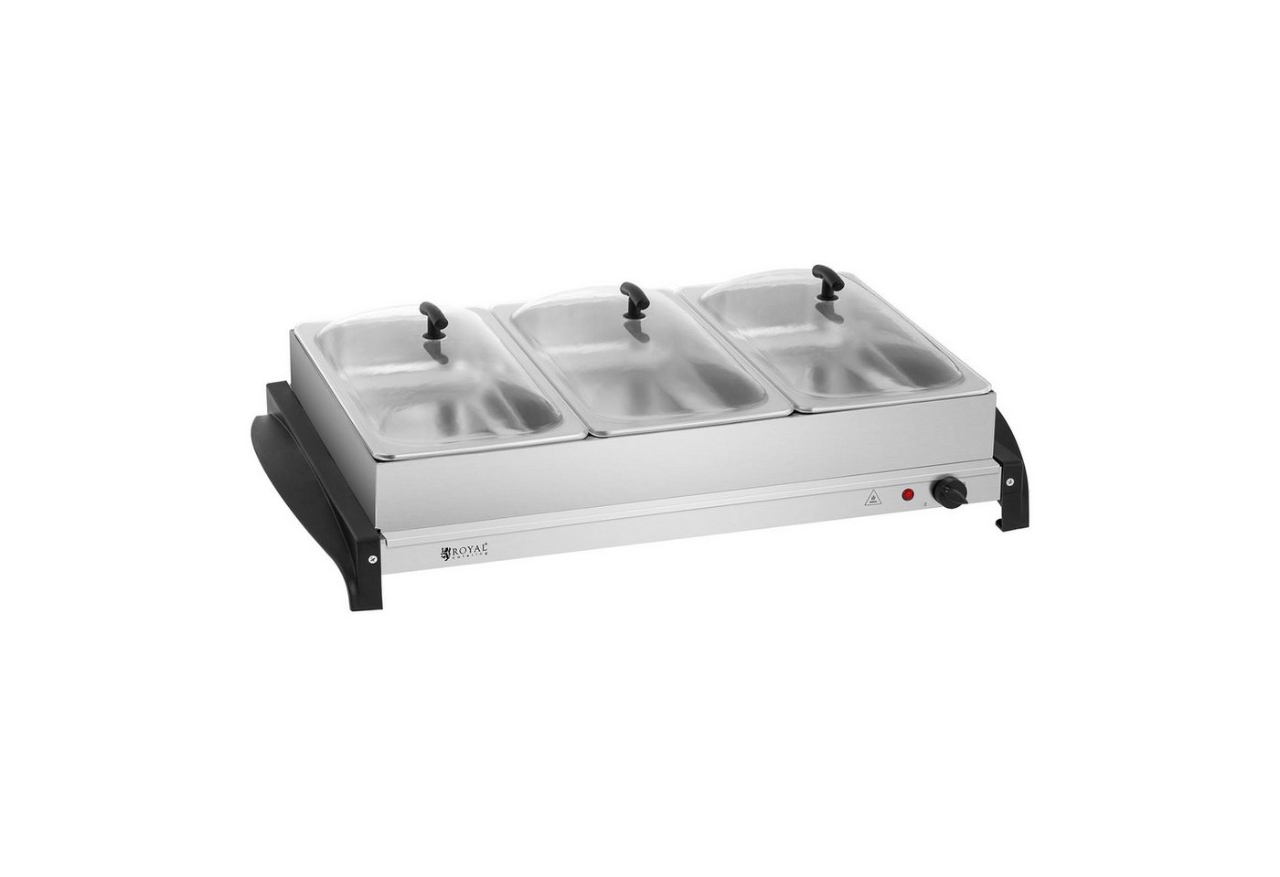 Royal Catering Warmhalteplatte Buffetwärmer 3 x 2L GN3 Behälter Heizplatte Wärmeplatte Speisenwärmer Bild 2