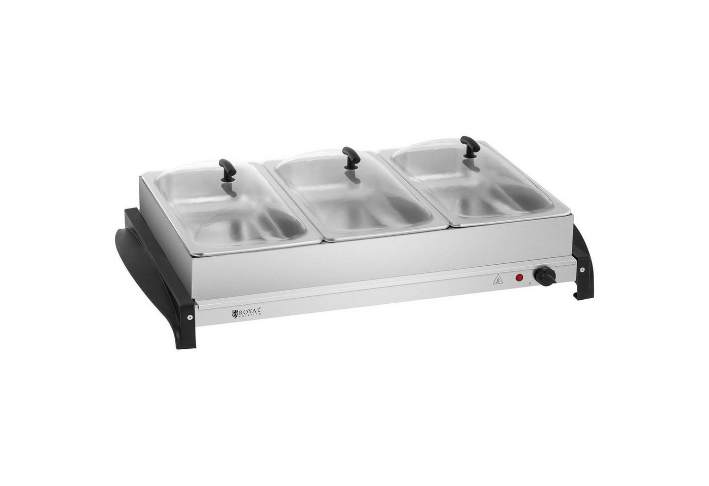 Royal Catering Warmhalteplatte Buffetwärmer 3 x 2L GN3 Behälter Heizplatte Wärmeplatte Speisenwärmer Bild 5