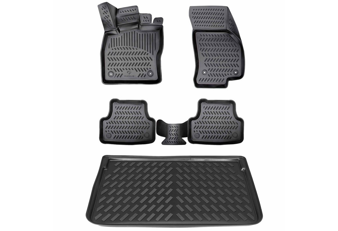 ELMASLINE Auto-Fußmatten & Kofferraumwanne Set für MAZDA CX-30 2019-2026 [DM] - Geruchlos, für Mazda CX-30 - Extra hoher Rand für mehr Schutz Bild 2