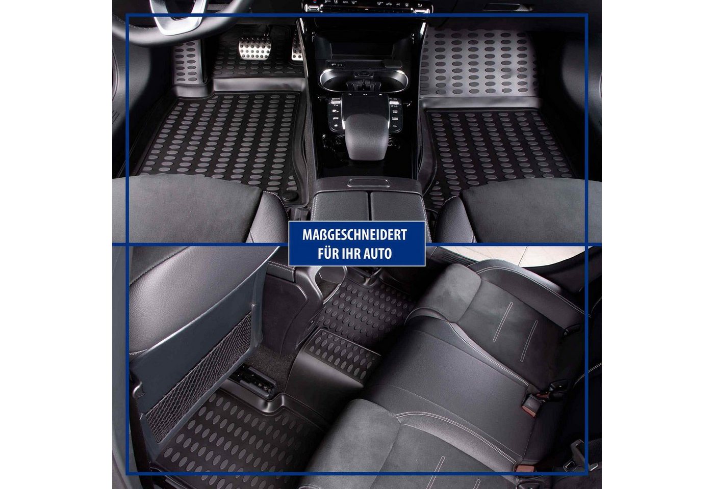 ELMASLINE Auto-Fußmatten Gummi (4 St), für SEAT LEON 3 (2012-2020) III. Generation - 3D Gummimatten mit extra hohem Rand für mehr Schutz - Passend für Baujahre:, Passend für Baujahre: , 2012 - 2020 Bild 5