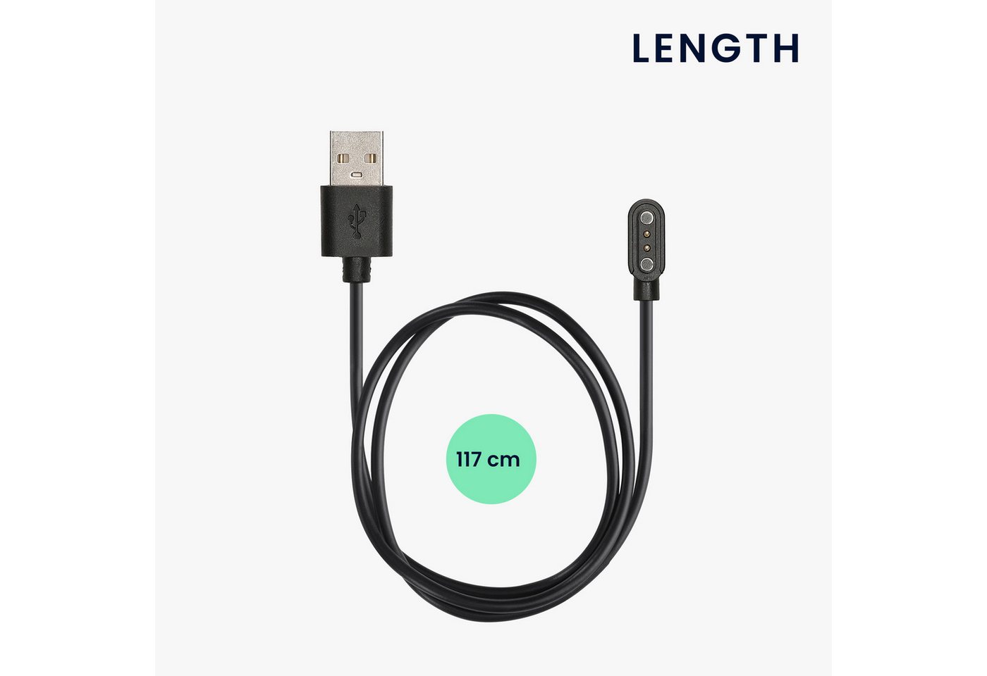 kwmobile Smartwatch Ladekabel für CMF Watch Pro 2 / Watch 3 Pro USB-Ladegerät (1-tlg., USB Ladekabel für Smartwatch Aufladekabel - Fitnesstracker Ersatzkabel)