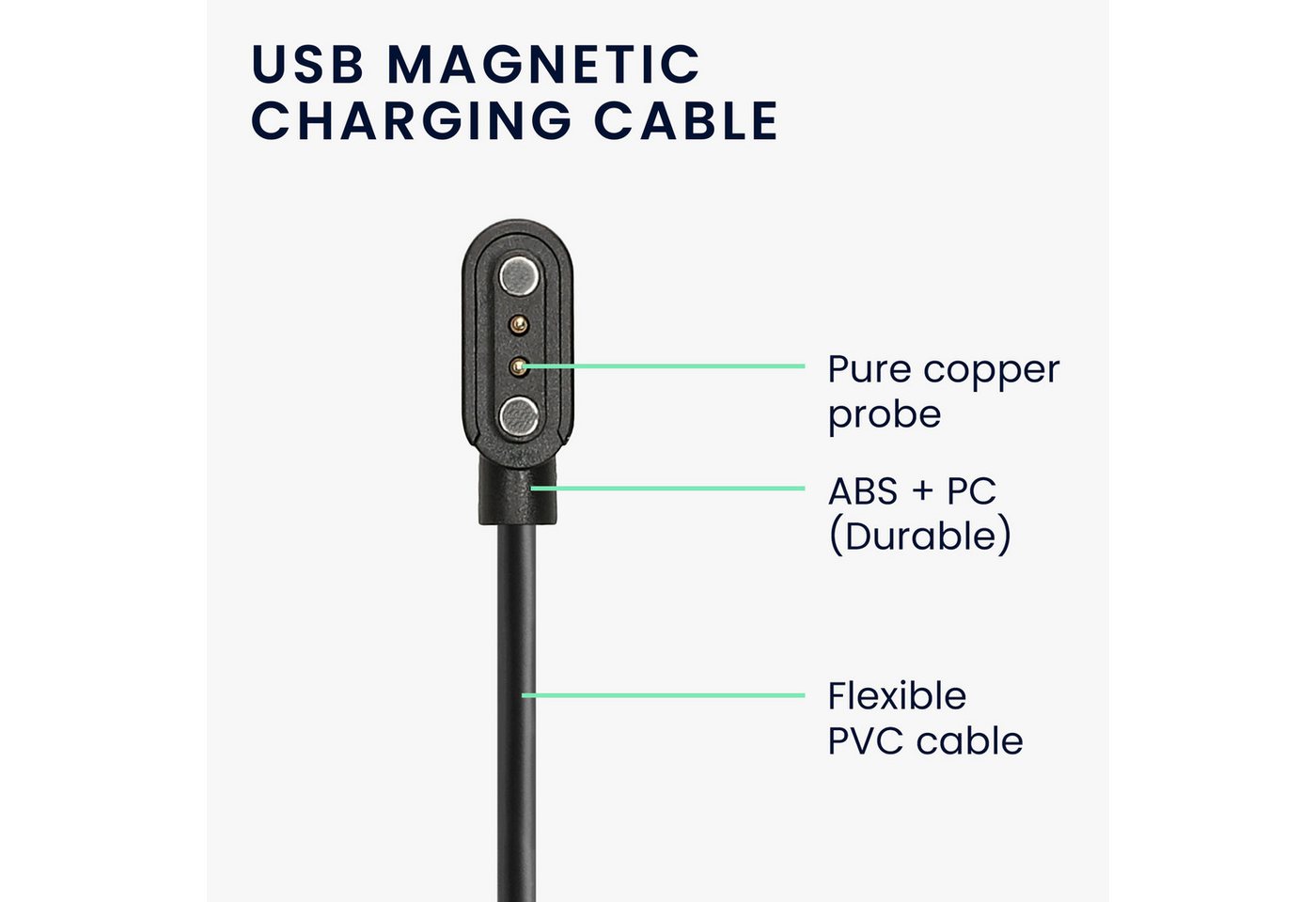 kwmobile Smartwatch Ladekabel für CMF Watch Pro 2 / Watch 3 Pro USB-Ladegerät (1-tlg., USB Ladekabel für Smartwatch Aufladekabel - Fitnesstracker Ersatzkabel) Bild 2
