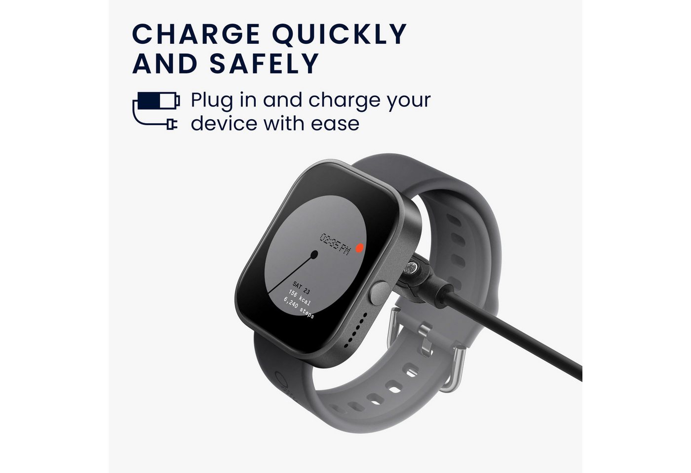 kwmobile Smartwatch Ladekabel für CMF Watch Pro 2 / Watch 3 Pro USB-Ladegerät (1-tlg., USB Ladekabel für Smartwatch Aufladekabel - Fitnesstracker Ersatzkabel) Bild 3