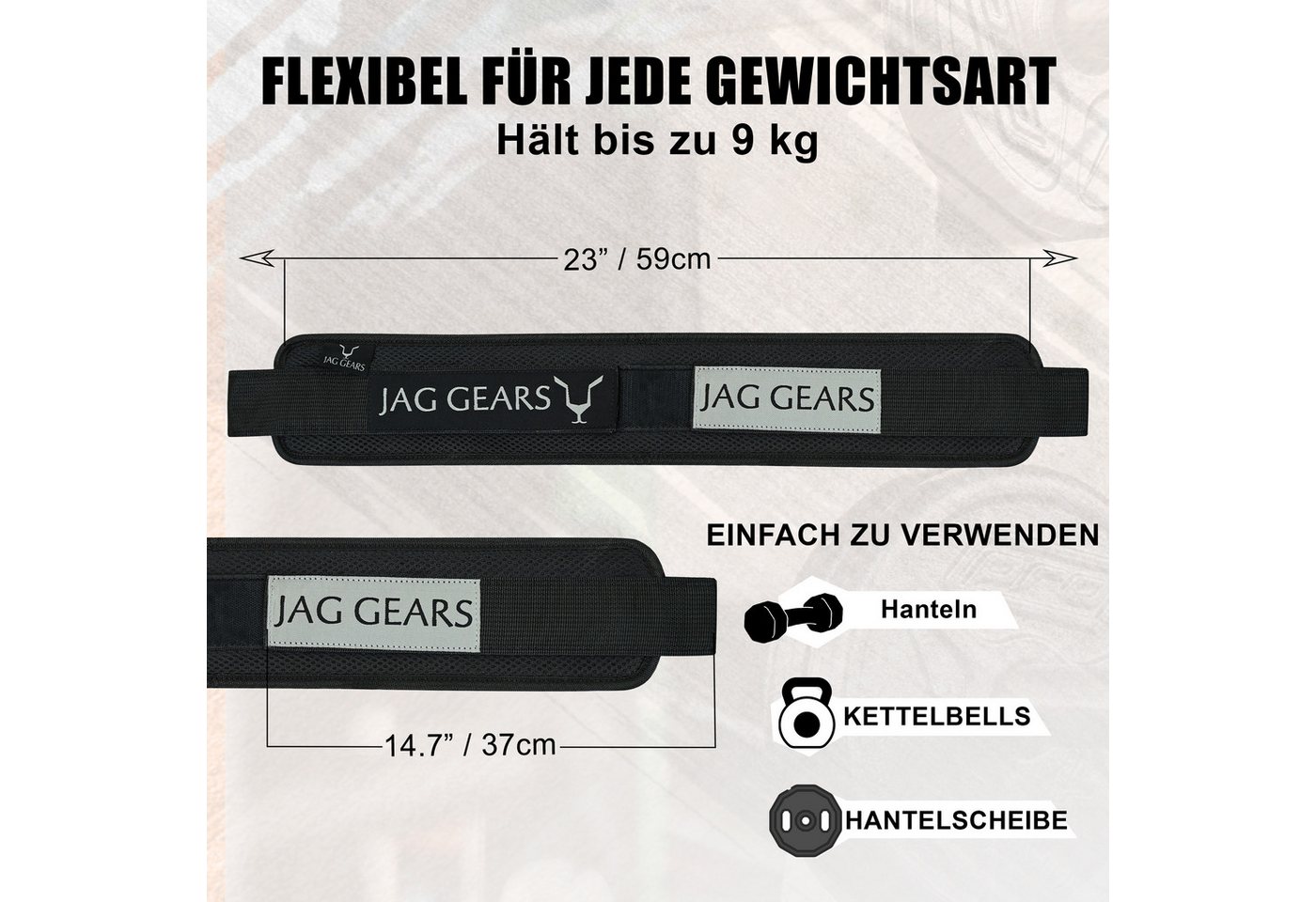 JAG GEARS Gewichtssack Unisex Hip Thrust Belt Fitness Home Gym Übungs- und Trainingsgürtel, (Set, 1x Trainingsgürtel), Waschbarer Core Strength-Trainingsgürtel Bild 4