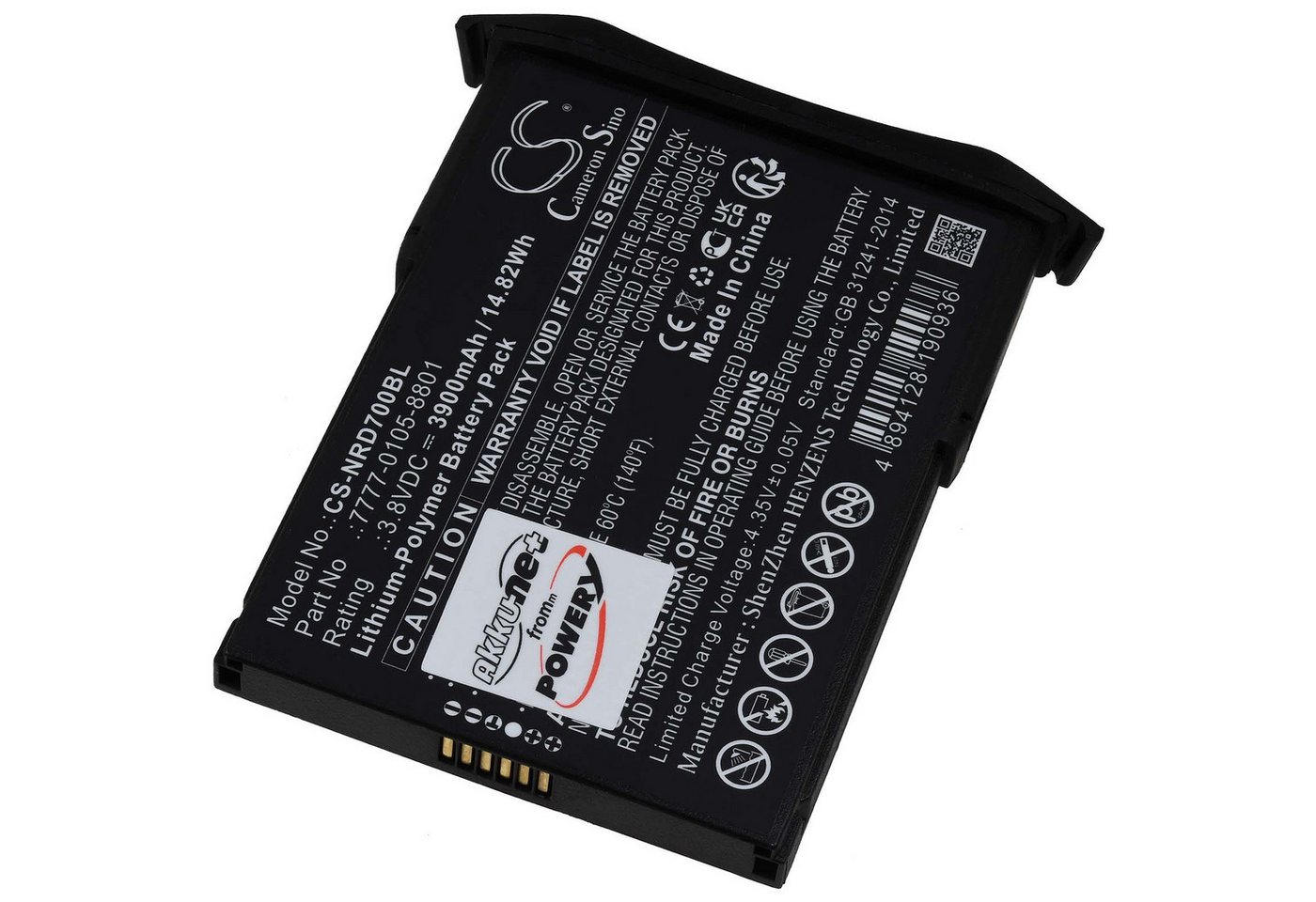 Powery Akku für NCR Orderman 7 7 MSR Akku 3900 mAh (3.8 V) Bild 3