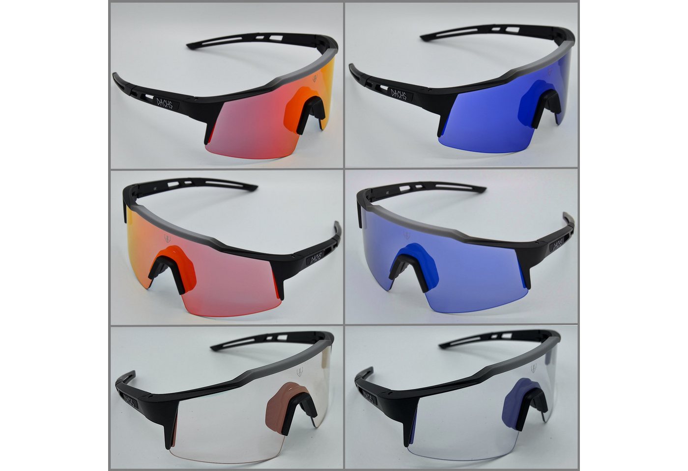Dachs Sport Fahrradbrille DACHS Photochromatische Sonnenbrille - Selbsttönende Unisex Radbrille, UV Schutz 400