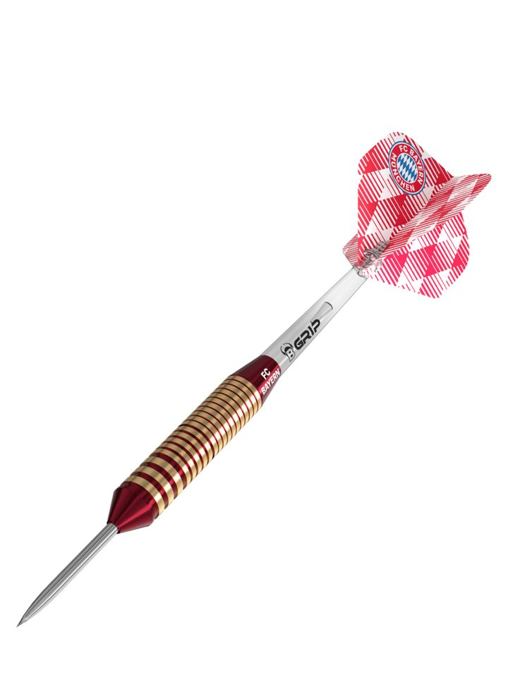 BULL'S Dart-Flights FC Bayern München I Steeldarts Braas 21 g I Rot