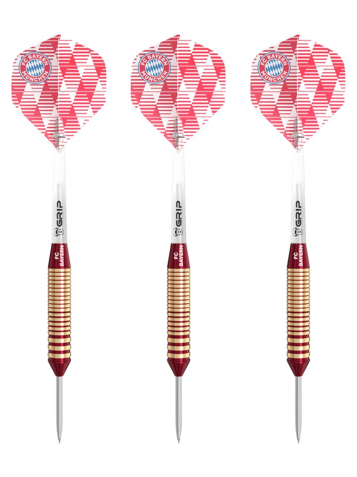BULL'S Dart-Flights FC Bayern München I Steeldarts Braas 21 g I Rot Bild 2