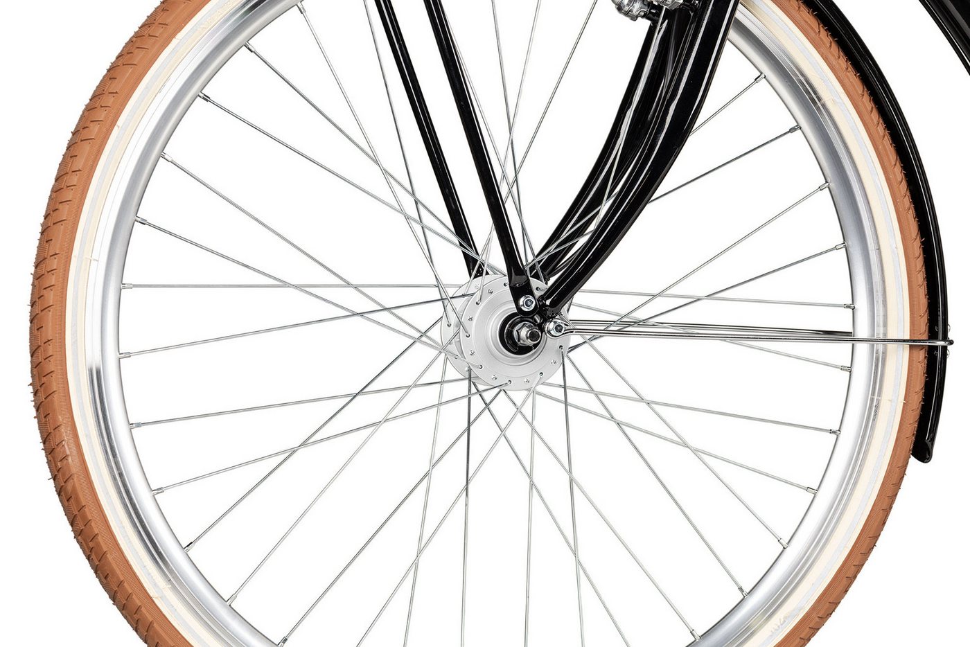 Maxim Cityrad Maxim La Vita Nexus, 7 Gang Shimano Nexus 7 Rücktritt Schaltwerk, Nabenschaltung Rücktritt, Gepäckkorb über Vorderrad schwarz/grau Bild 4