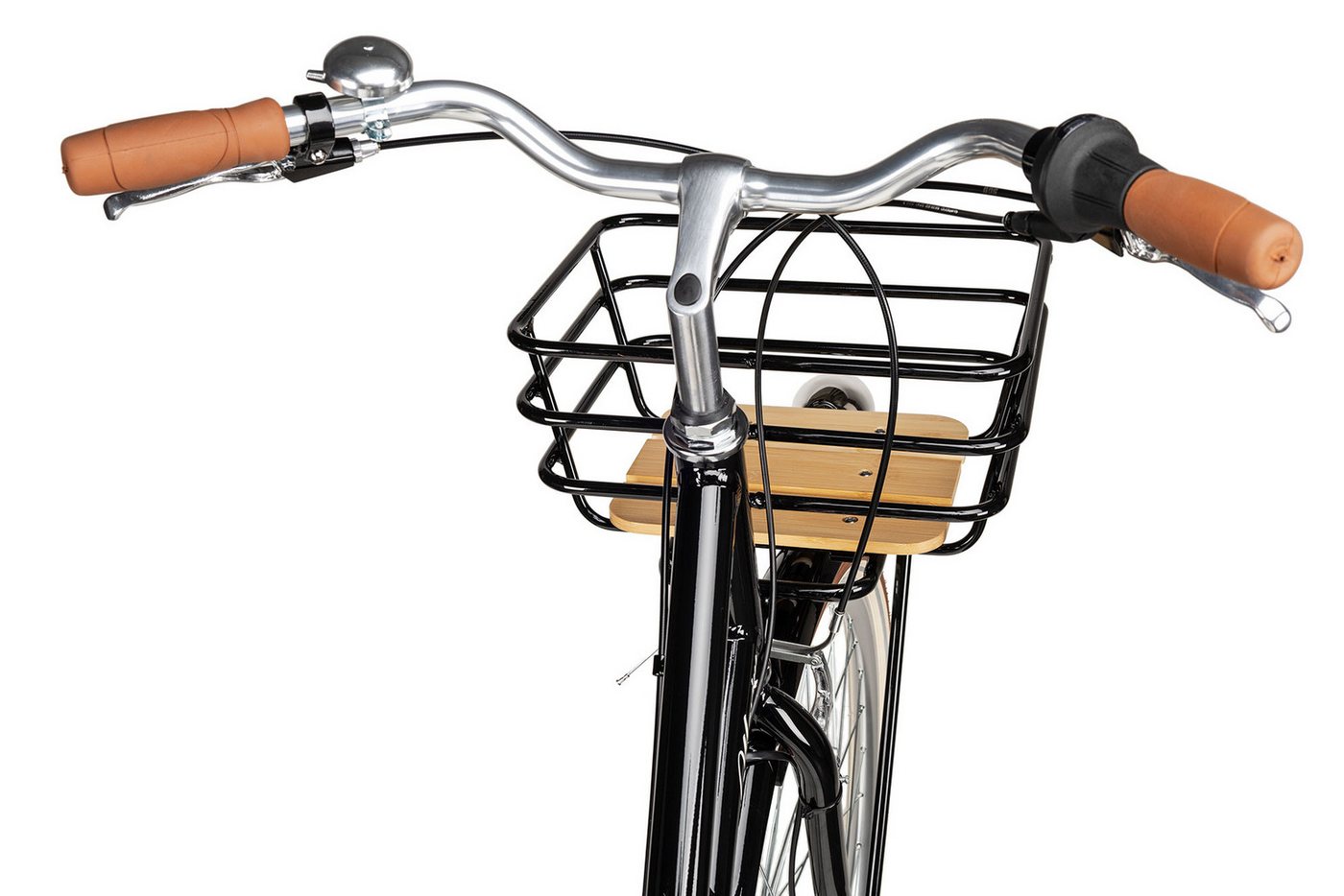 Maxim Cityrad Maxim La Vita Nexus, 7 Gang Shimano Nexus 7 Rücktritt Schaltwerk, Nabenschaltung Rücktritt, Gepäckkorb über Vorderrad schwarz/grau Bild 5