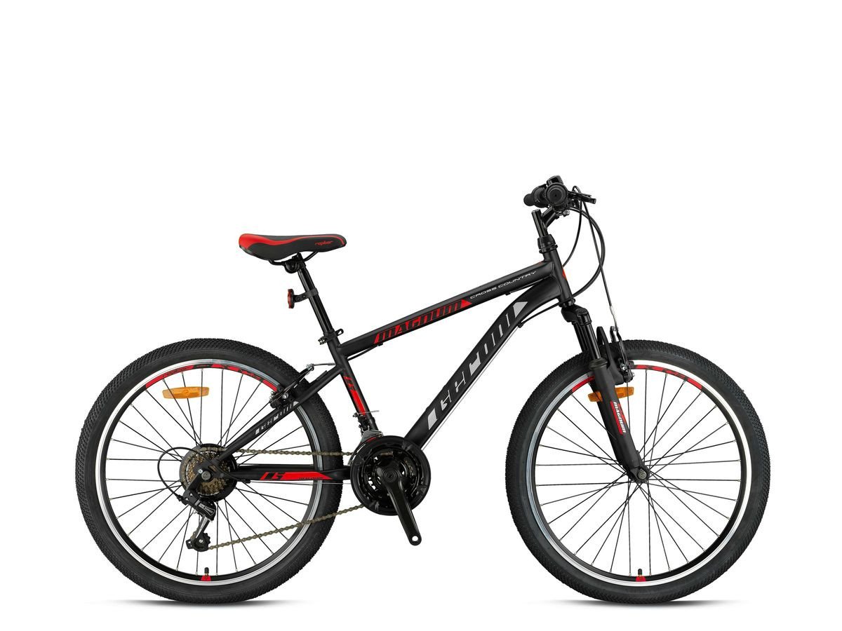 T&Y Trade Mountainbike 24 Zoll Mountainbike Kinder MTB Fahrrad Rad Bike MAGNUM Rot GRN26-064, 21 Gang Shimano, Kettenschaltung, Federgabel, 21 Gänge