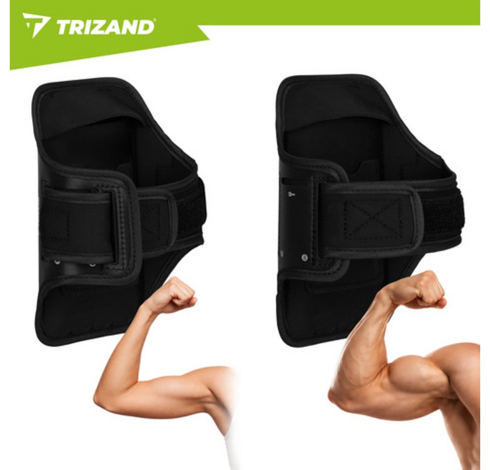 Trizand Laufgürtel Laufgürteltasche Armband Handyhülle (Spar-Set, 1-St., Reflektoren) Zwei praktische Fächer bieten sicheren Stauraum