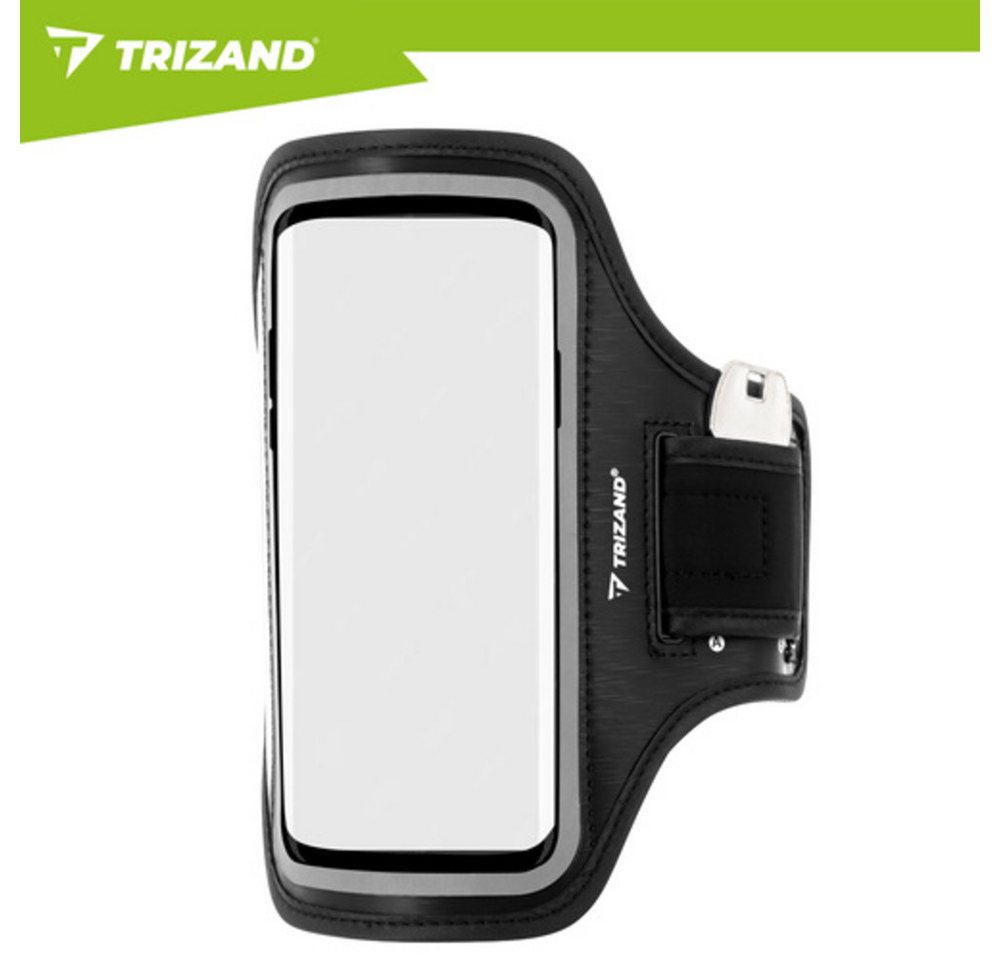 Trizand Laufgürtel Laufgürteltasche Armband Handyhülle (Spar-Set, 1-St., Reflektoren) Zwei praktische Fächer bieten sicheren Stauraum Bild 5