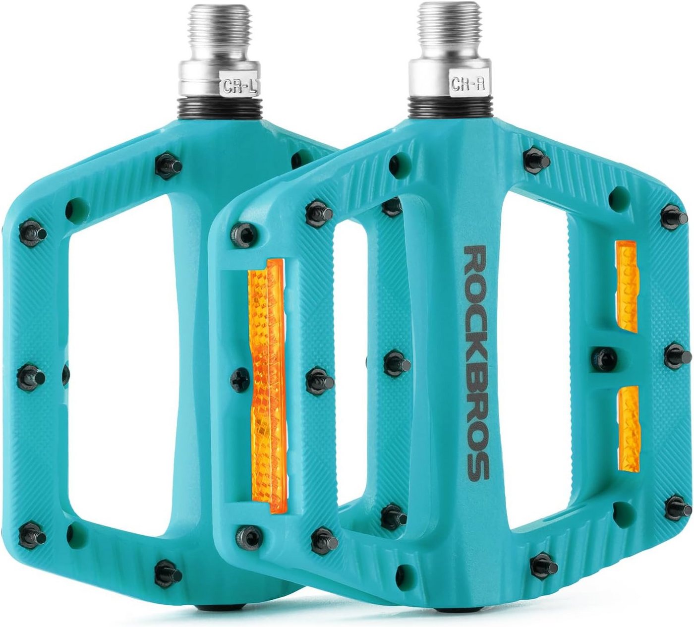 ROCKBROS Fahrradpedale Flache rutschfeste Nylon-Fahrradpedale für MTB E-Bike mit Reflektor Bild 4