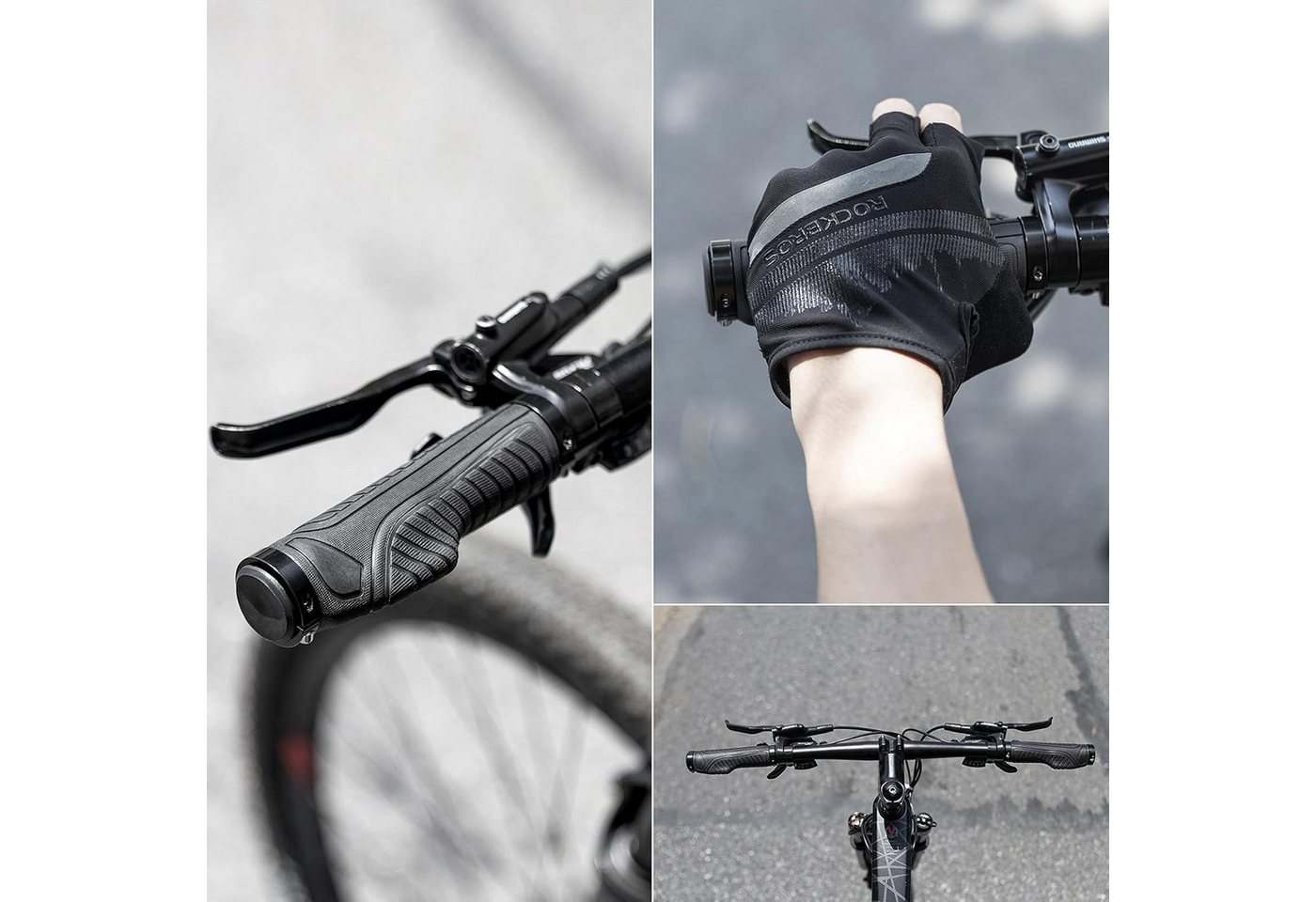 ROCKBROS Fahrradlenkergriff Ergonomische rutschfeste TPR-Lenkergriffe für 22,2mm MTB E-Bike Bild 4