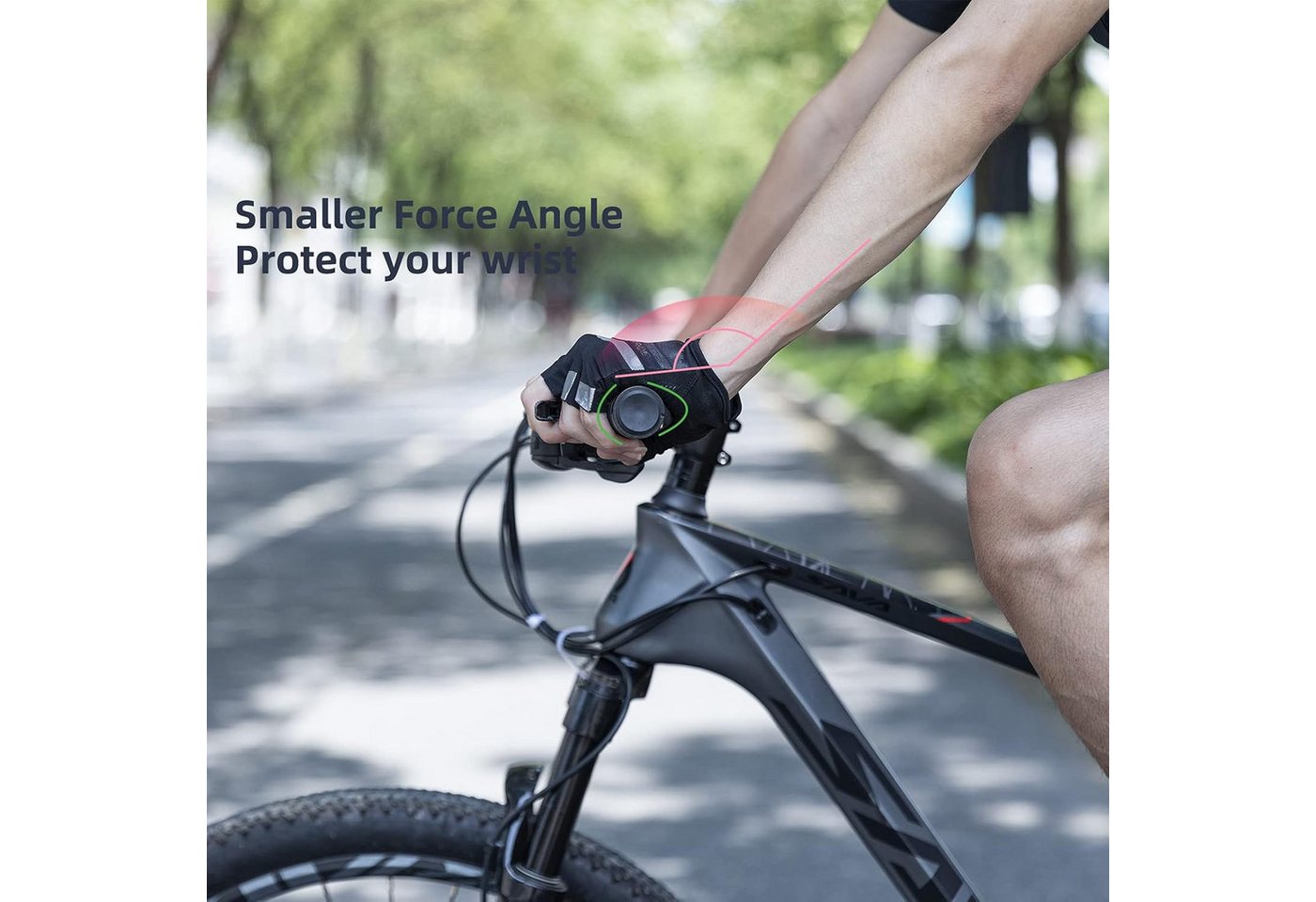 ROCKBROS Fahrradlenkergriff Ergonomische rutschfeste TPR-Lenkergriffe für 22,2mm MTB E-Bike Bild 5
