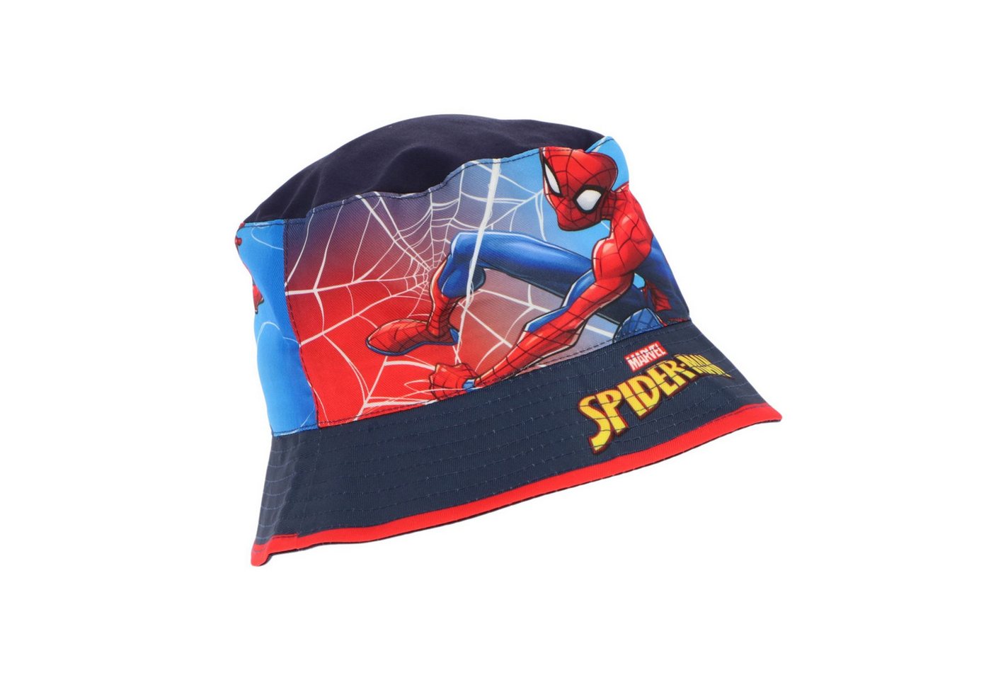 Spiderman Fischerhut Spider-Man Anglerhut Kinder Sonnenhut Marvel Bucket Hat