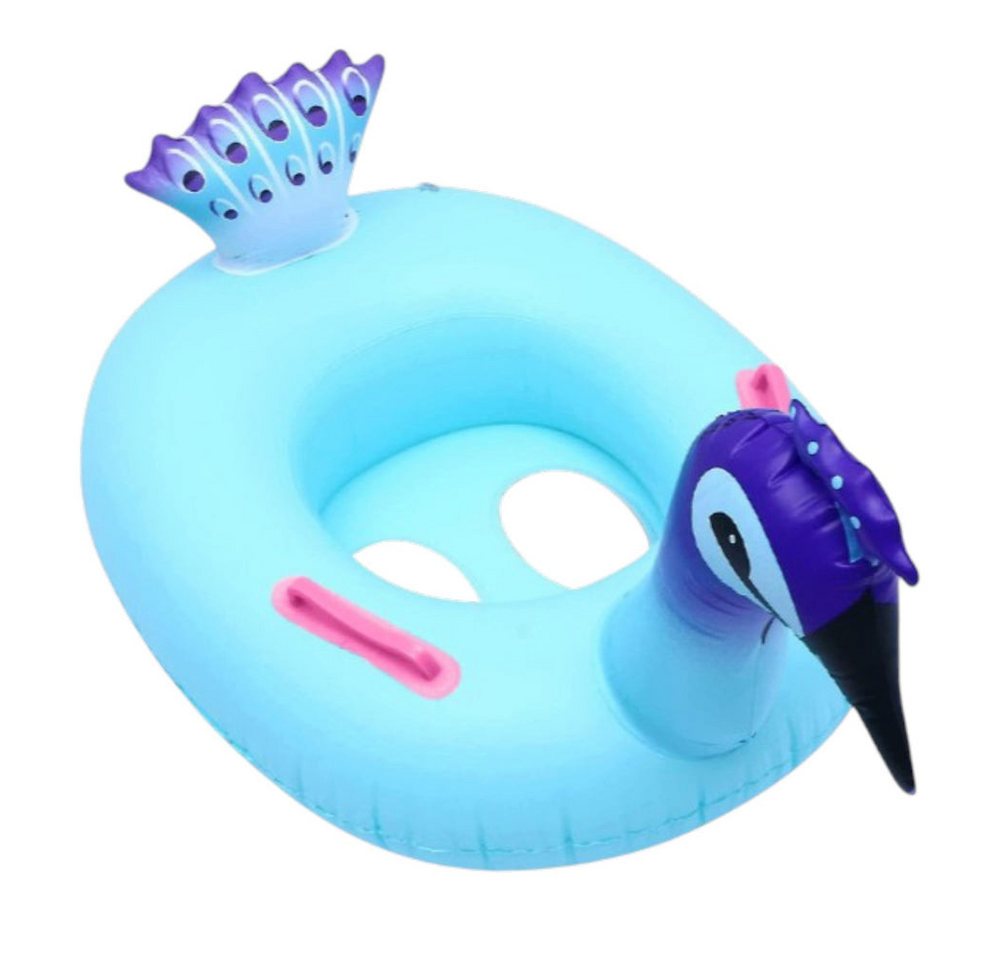 Da Meso Schwimmring Aufblasbarer Pfau Schwimmring für Kinder 60 cm Babyschwimmring mit Ha Bild 2