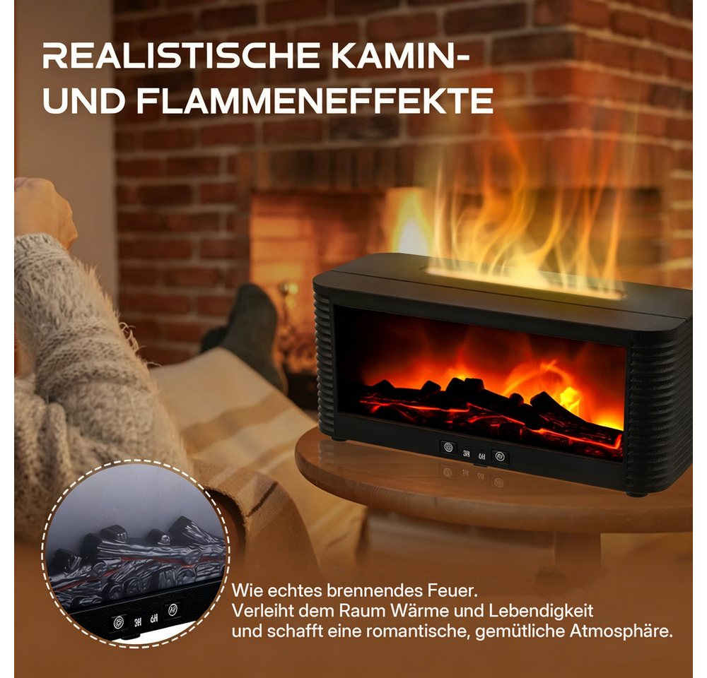 i@home Diffuser Aromatherapie-Diffusor, Aromatherapie-Öldiffusor, Luftbefeuchter, mit 7 farbigen Flammeneffekten, automatische Abschaltung ohne Wasser Bild 5