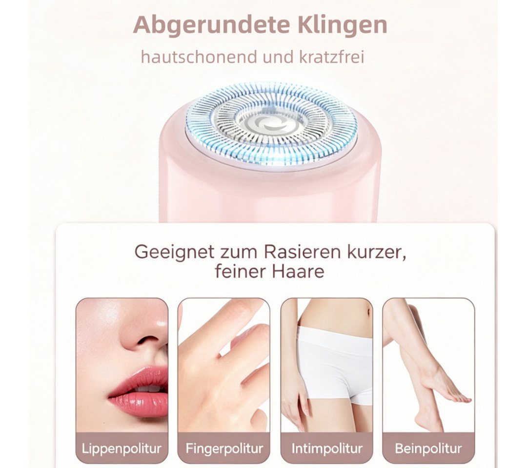 inschimmer Gesichtsepilierer 2-in-1 USB Augenbrauenrasierer Gesichtshaarentferner Epilierer Damen Bild 4