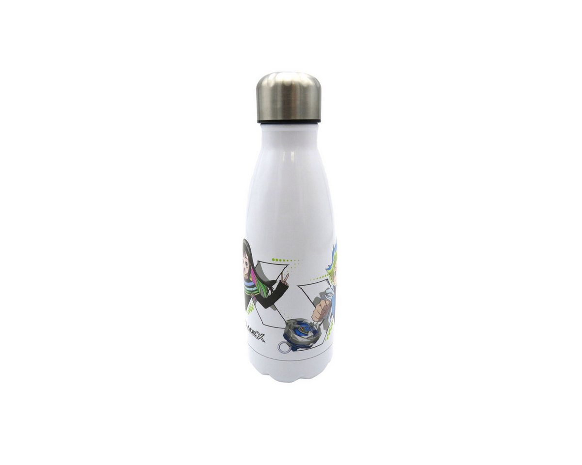 Beyblade Trinkflasche Edelstahl 550 ml Weiß Flasche Schule Sport Reise