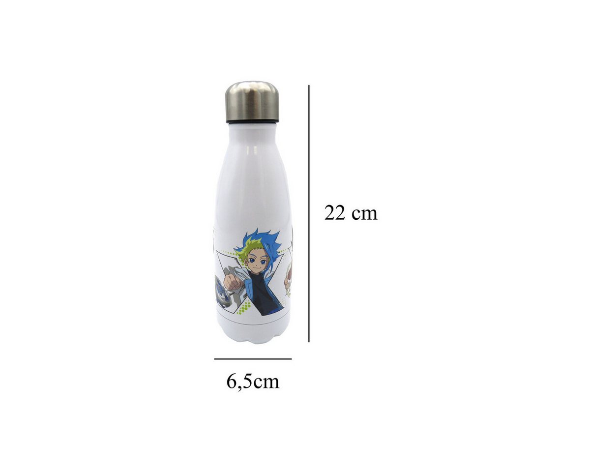 Beyblade Trinkflasche Edelstahl 550 ml Weiß Flasche Schule Sport Reise Bild 2