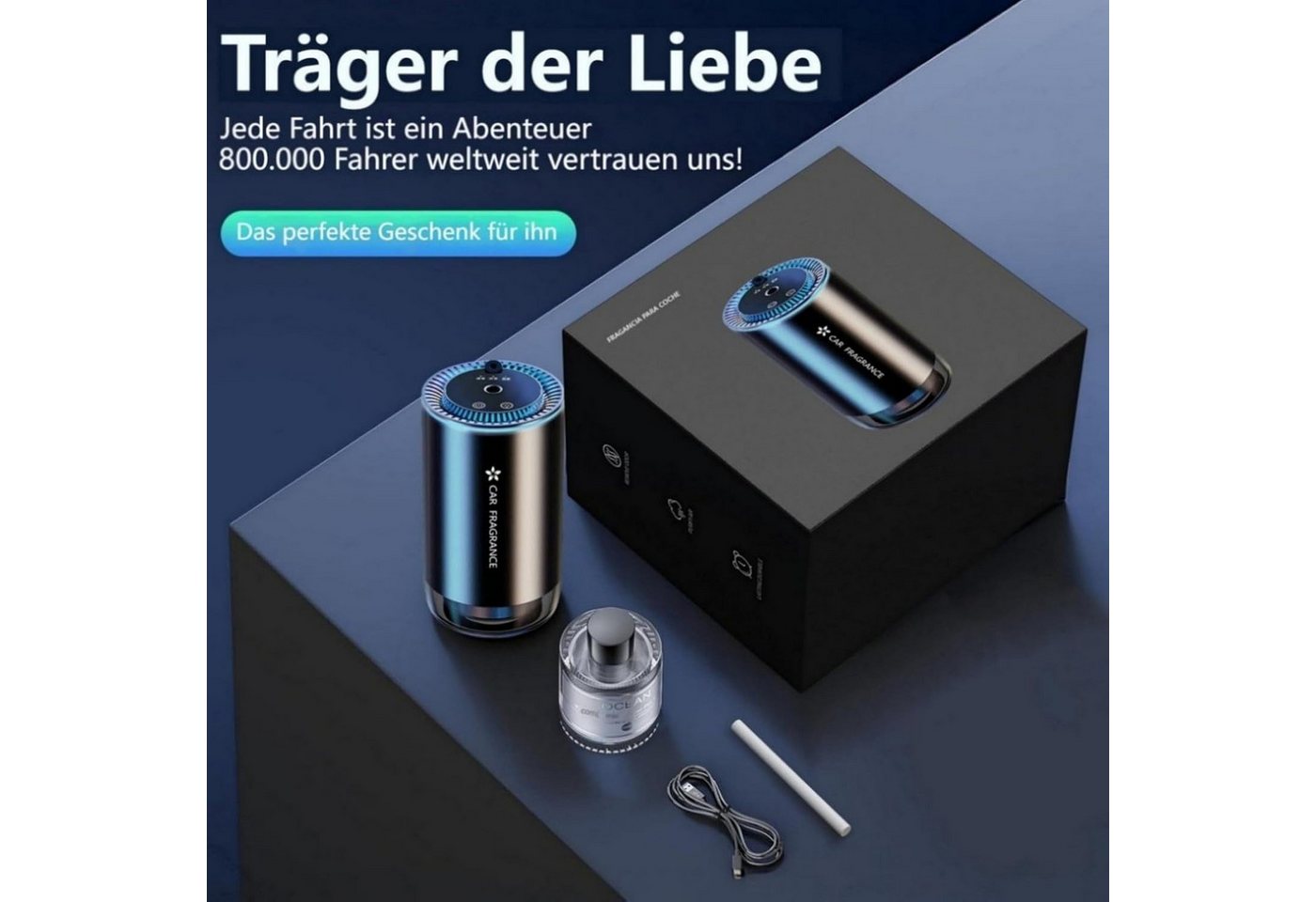 Fyrove Luftbefeuchter Auto Lufterfrischer Auto Elektrischer Duft Aroma Diffusor 3 Modi, Wasserloser Diffuser für ätherische Öle,Aroma Diffuser,Auto duft Bild 2