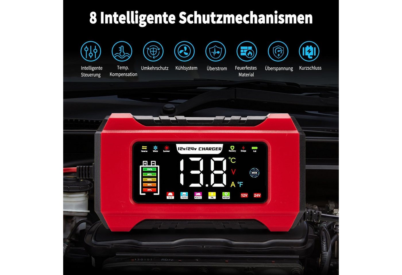 Hausprofi Autobatterie Ladegerät 15A/6A (2 Modelle), Reparatur & Erhaltung Autobatterie-Ladegerät Bild 2