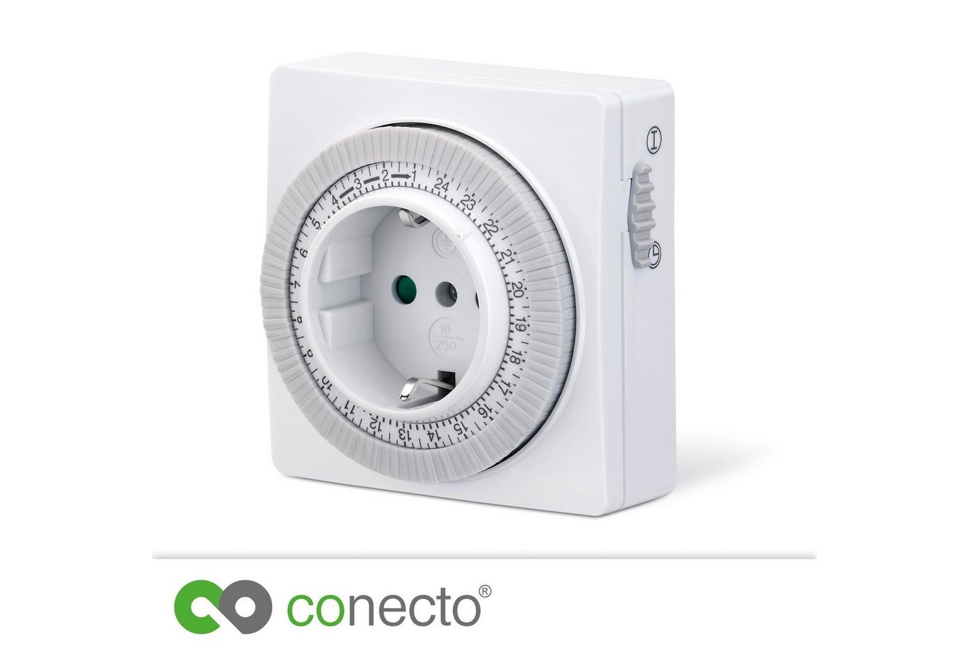 conecto Zeitschaltuhr conecto Mechanische Zeitschaltuhr, IP20, 3500 Watt, weiß