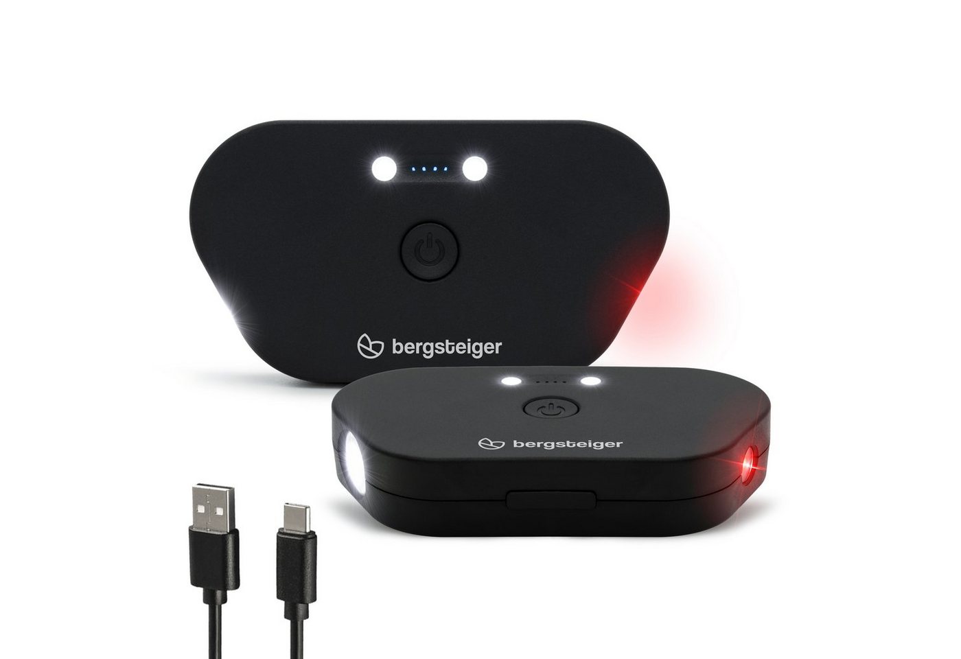 bergsteiger LED Kinderwagenlampe Kinderwagen Licht aufladbar, USB Akku-Betrieb, 2 LED Lichter Bild 3